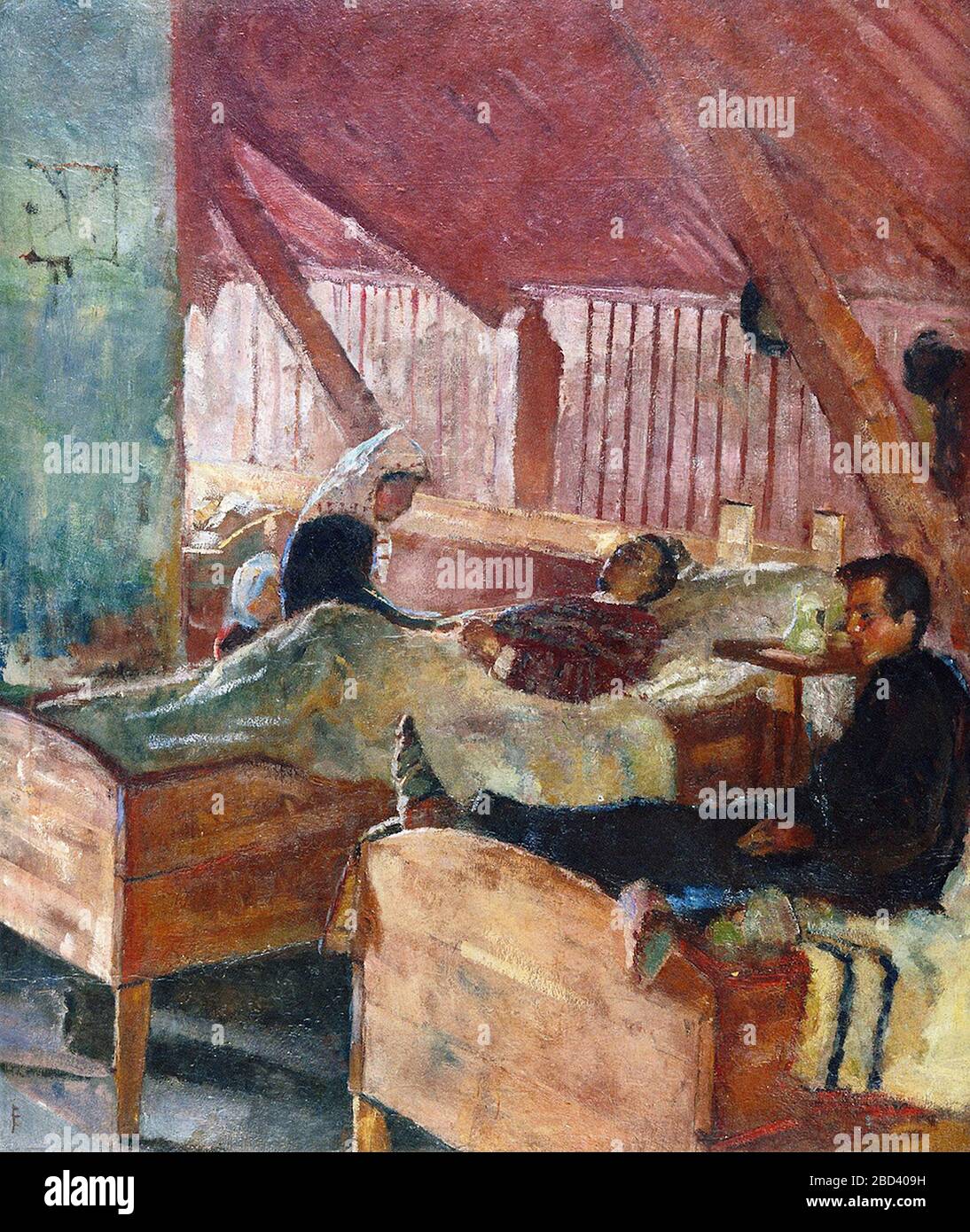 L'infermeria a Helgelandsmoen di Edward Munch 1884, Munch Museum, Oslo Norvegia Foto Stock