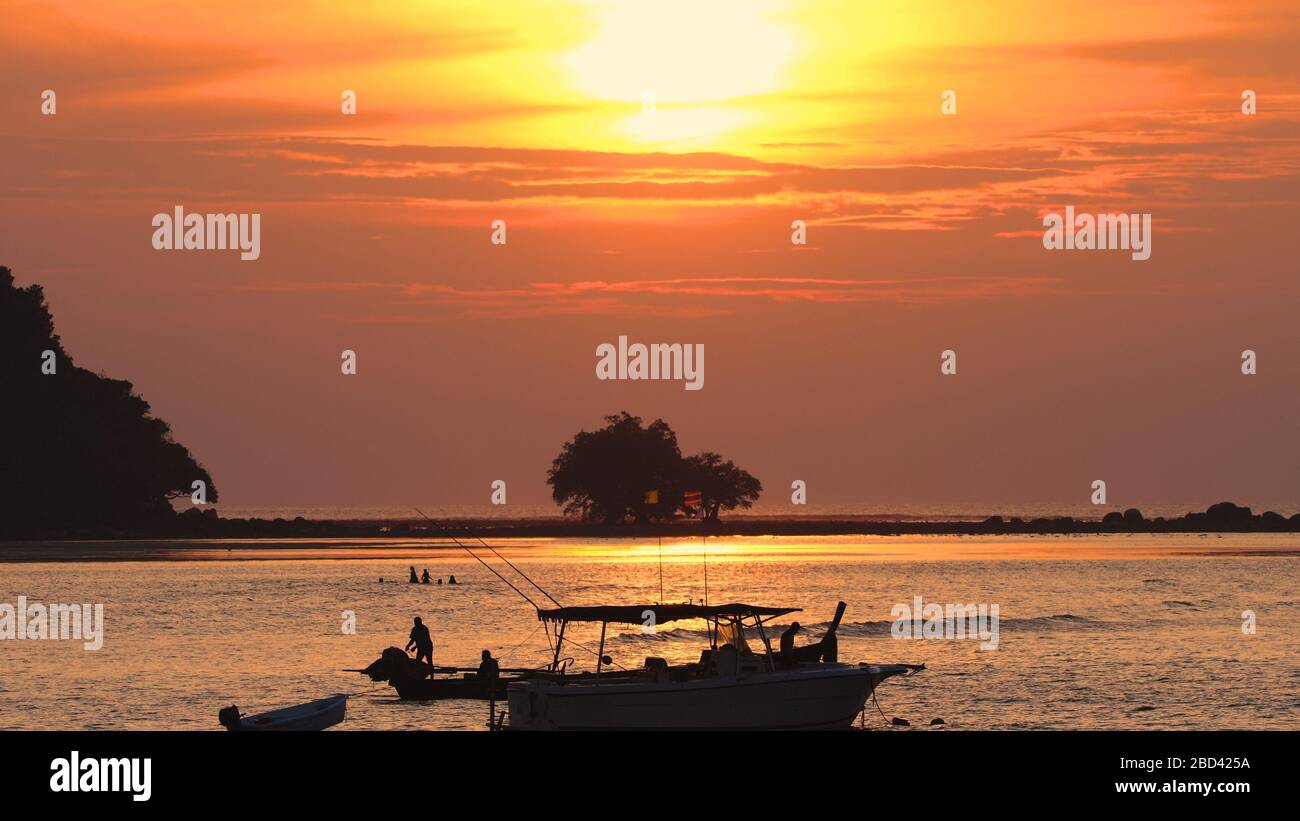 Foto del paesaggio del tramonto Foto Stock