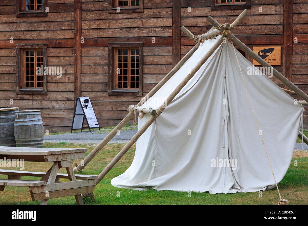 Fort Langley National Historic Site, Fort Langley, regione di Vancouver, British Columbia, Canada Foto Stock