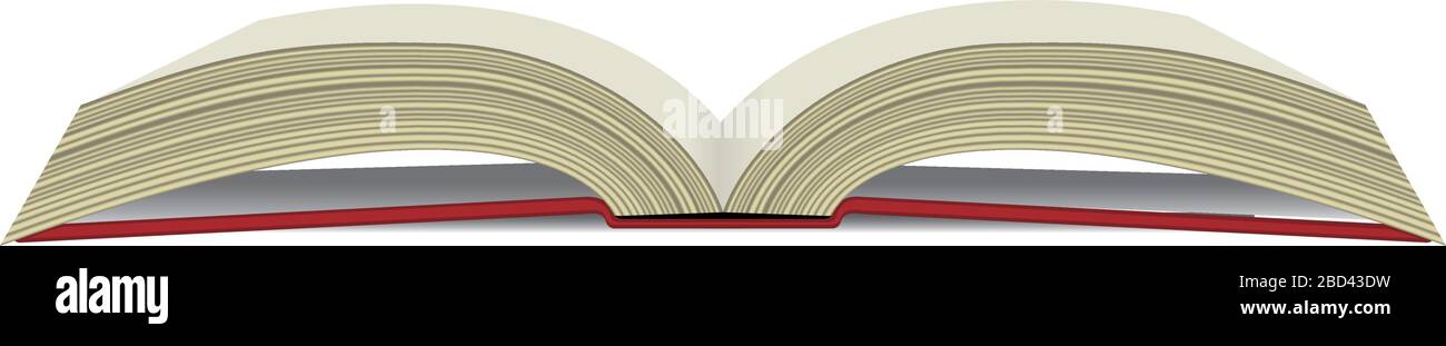 Illustrazione di un libro vuoto (vista laterale) Illustrazione Vettoriale