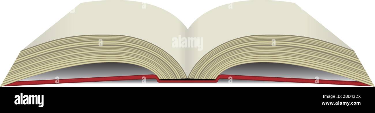 Illustrazione di un libro vuoto (vista laterale) Illustrazione Vettoriale