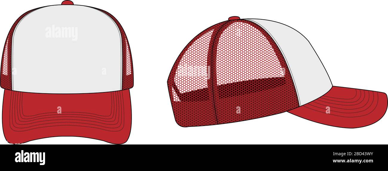 illustrazione del modello del tappo trucker / tappo a rete Illustrazione Vettoriale