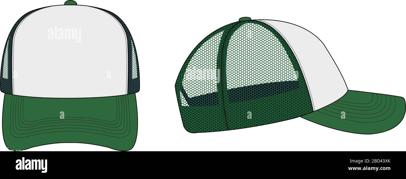 illustrazione del modello del tappo trucker / tappo a rete Illustrazione Vettoriale