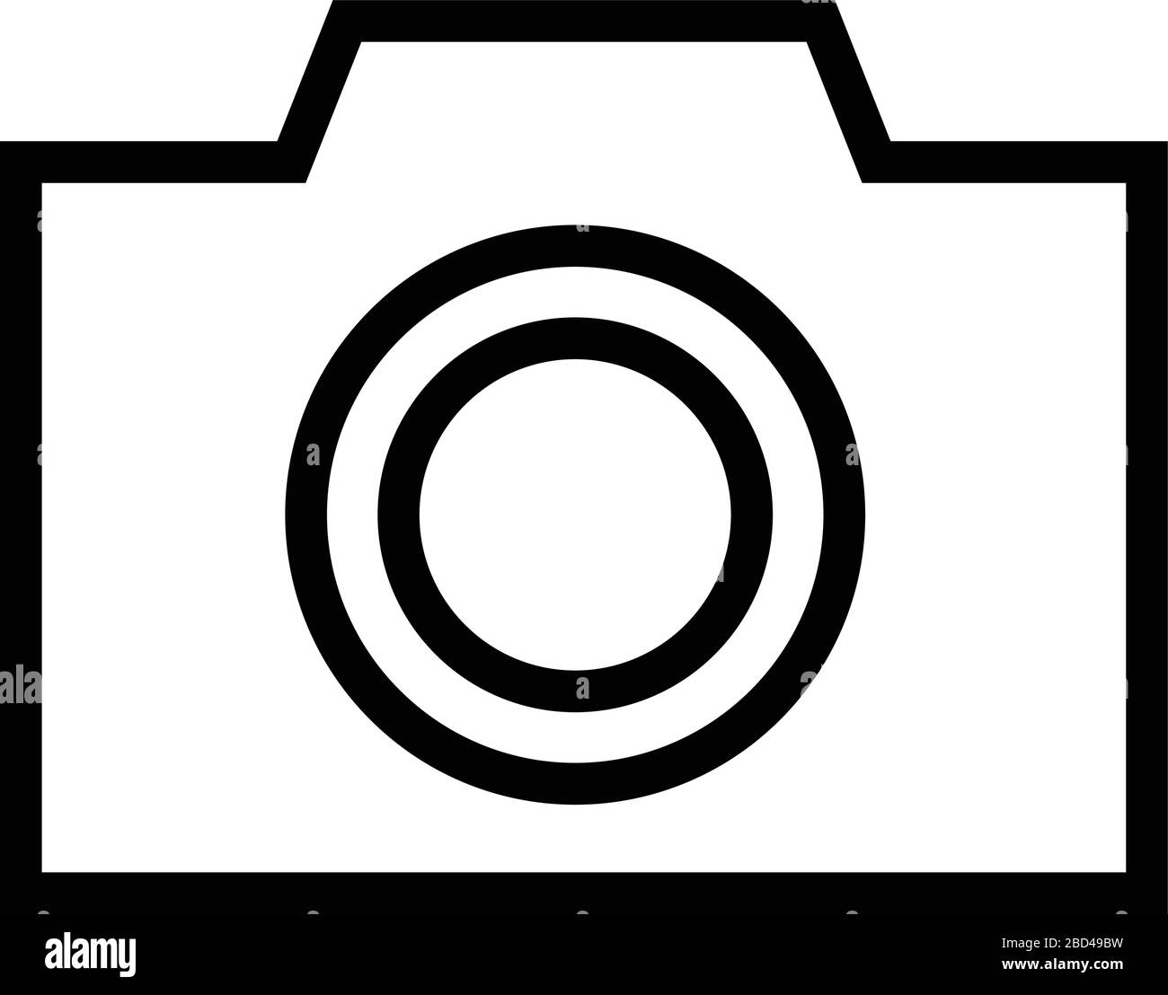 icona vettoriale sottile/nitida, fotocamera, foto, immagine Illustrazione Vettoriale