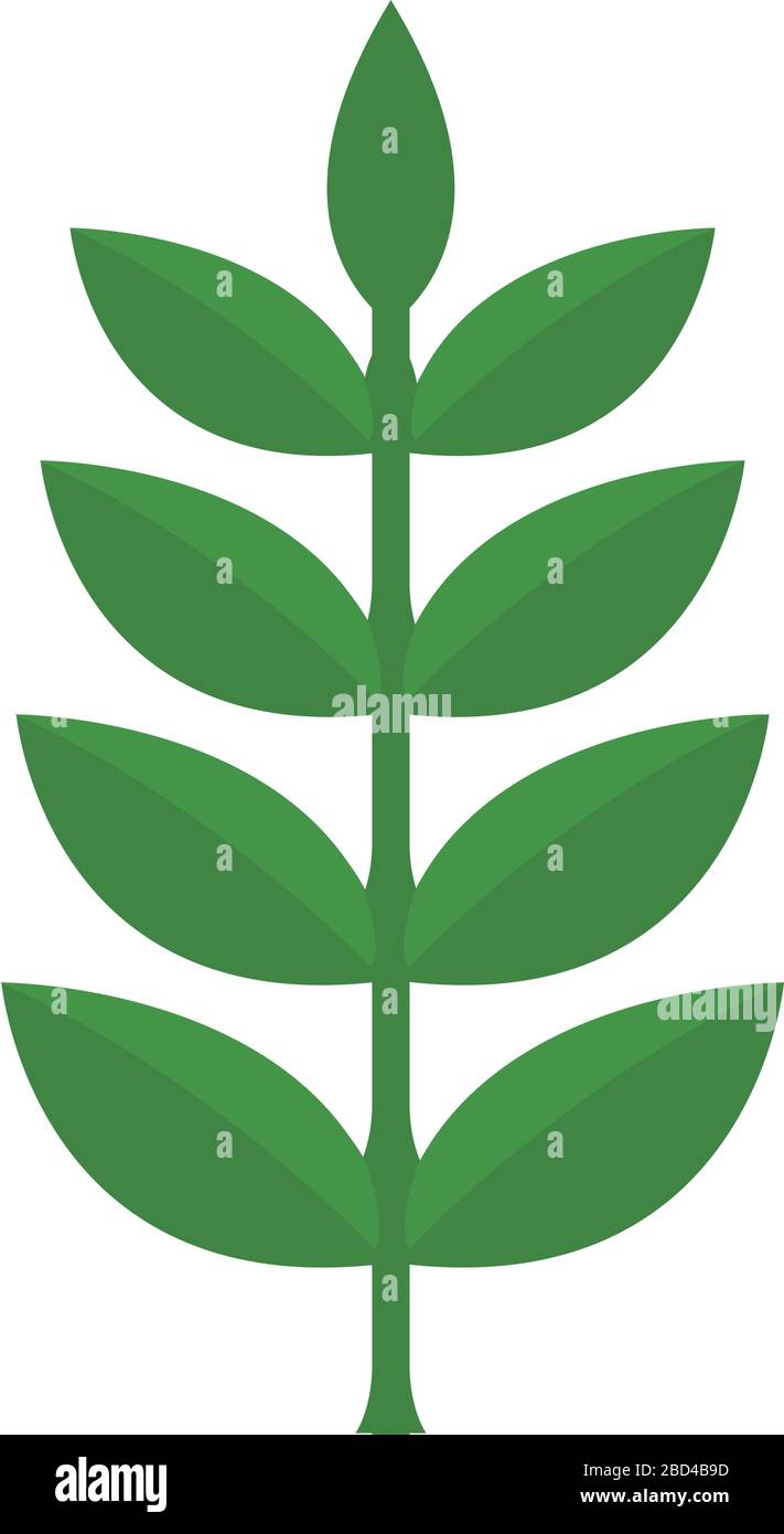 Cartoon verde pianta vettoriale illustrazione piatta Illustrazione Vettoriale