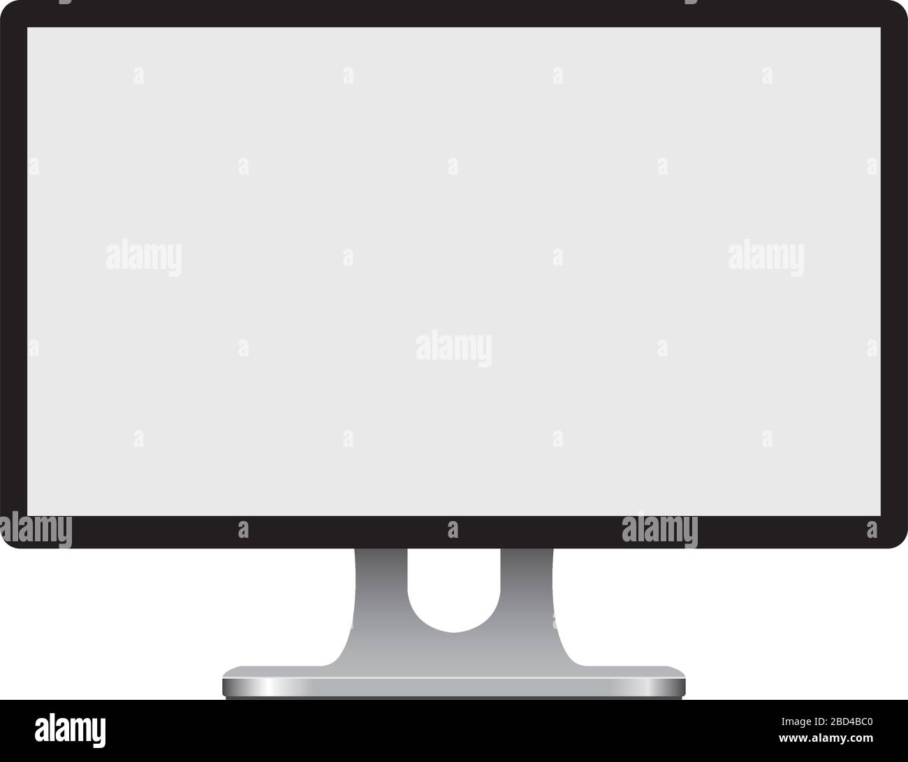 Immagine del monitor del pc Realistick (display del computer) Illustrazione Vettoriale