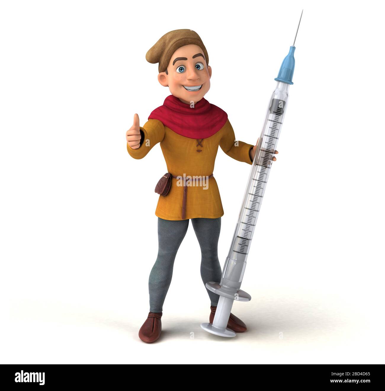 3D Illustrazione di un carattere storico medievale Foto Stock