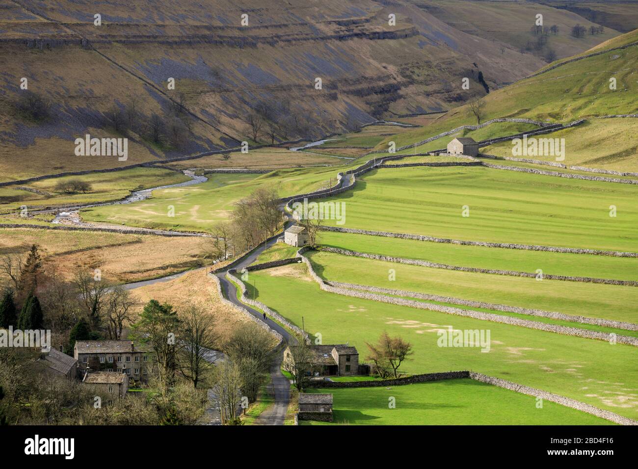 Brootes Lane ad Arncliffe nel Yorkshire Dales National Park Foto Stock