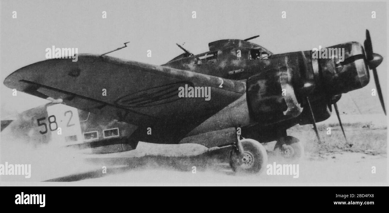 SM.79 bomber decollo ca. Prima del 1945 Foto Stock
