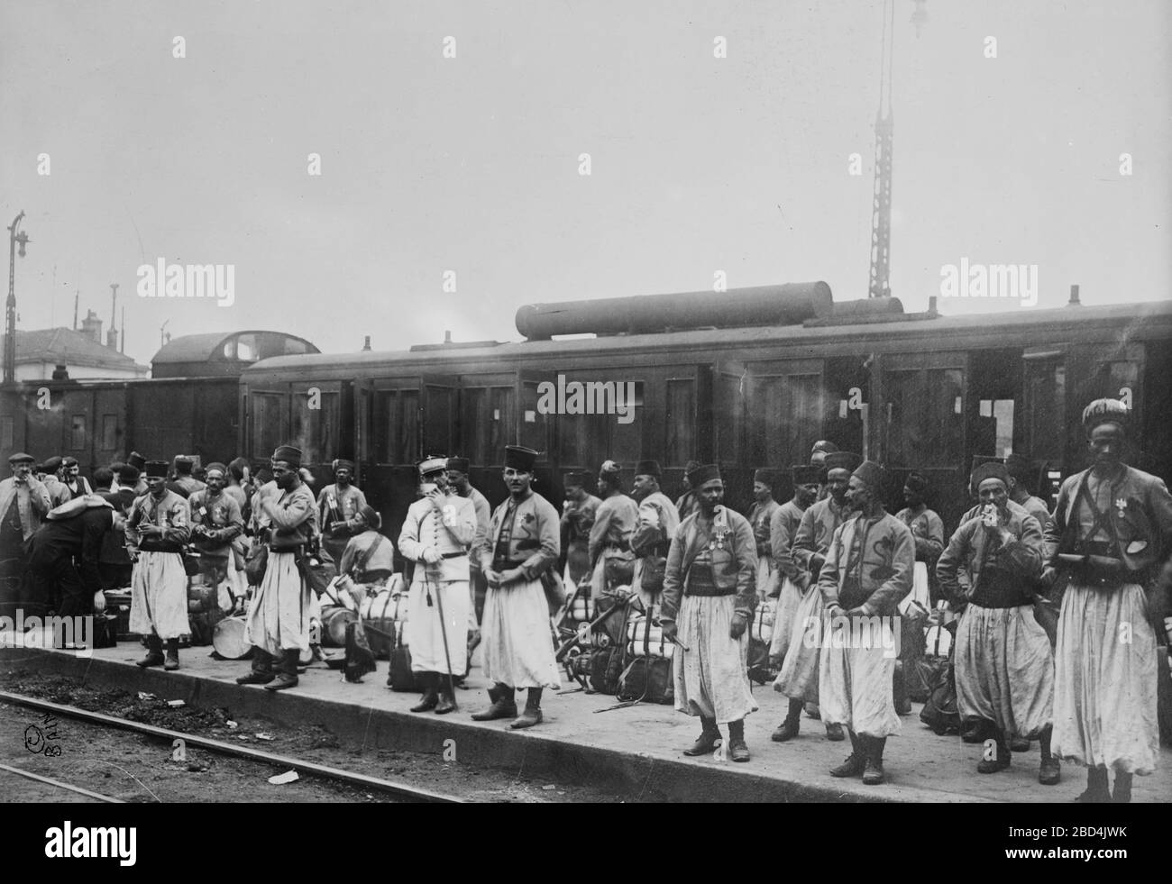 Soldati algerini in Europa durante la guerra mondiale i ca. 1914-1915 Foto Stock