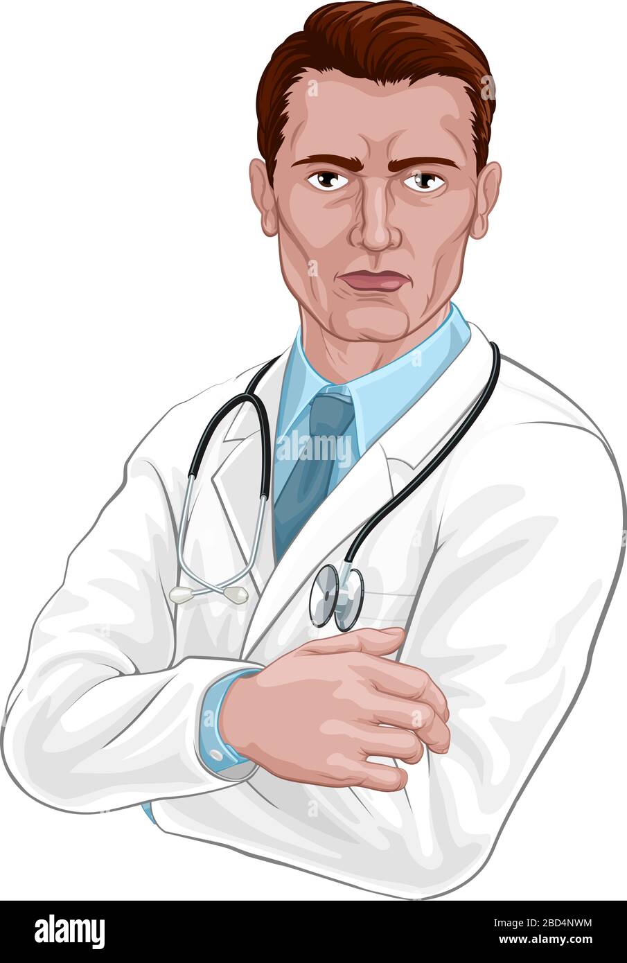 Personaggio medico medico sanitario Illustrazione Vettoriale