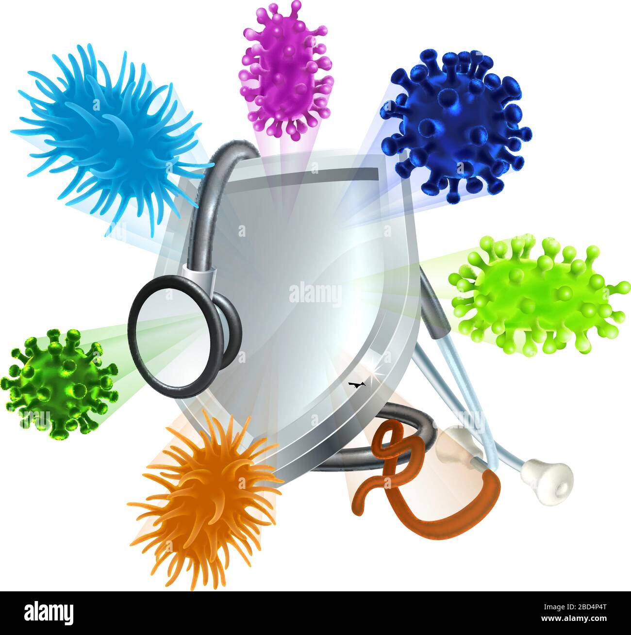 Medicina preventiva Stethoscope concetto medico Illustrazione Vettoriale