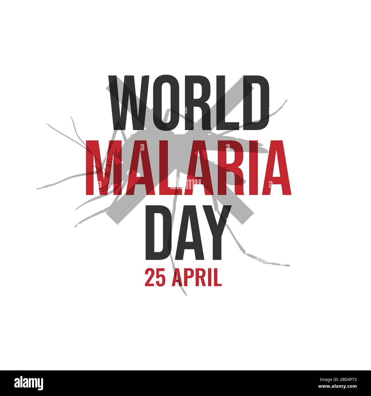 Immagine vettoriale di sfondo del giorno della malaria del mondo. Immagine vettoriale in stile del concetto del giorno della malaria del mondo Illustrazione Vettoriale