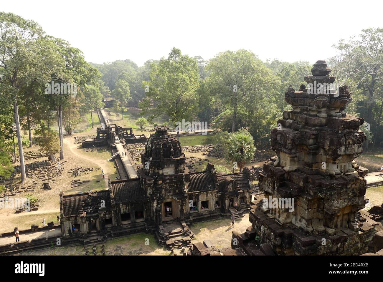 Tempio nel complesso di Angkor Wat, Cambogia Foto Stock