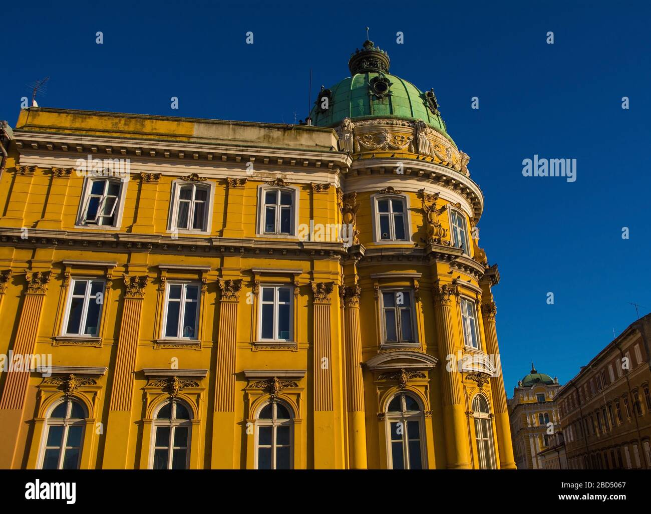 Il palazzo del XIX secolo Ploech a Rijeka nella contea di Primorje-Gorski Kotar, Croazia Foto Stock