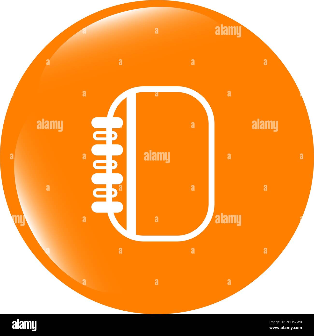 Pulsante icona web con cartella (libro) isolato su bianco Foto Stock