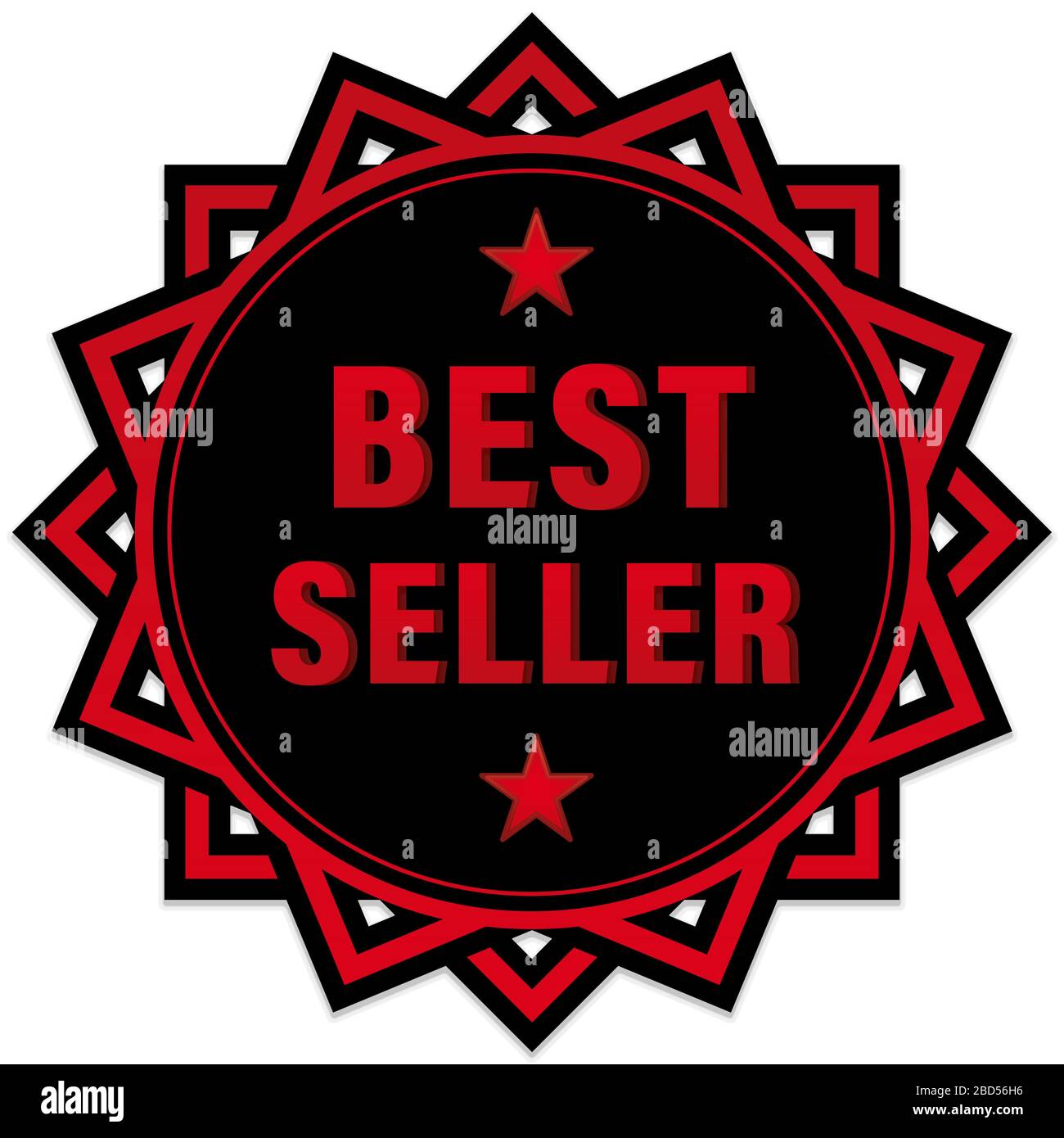 Miglior Etichetta del venditore o del logo su sfondo bianco Foto Stock