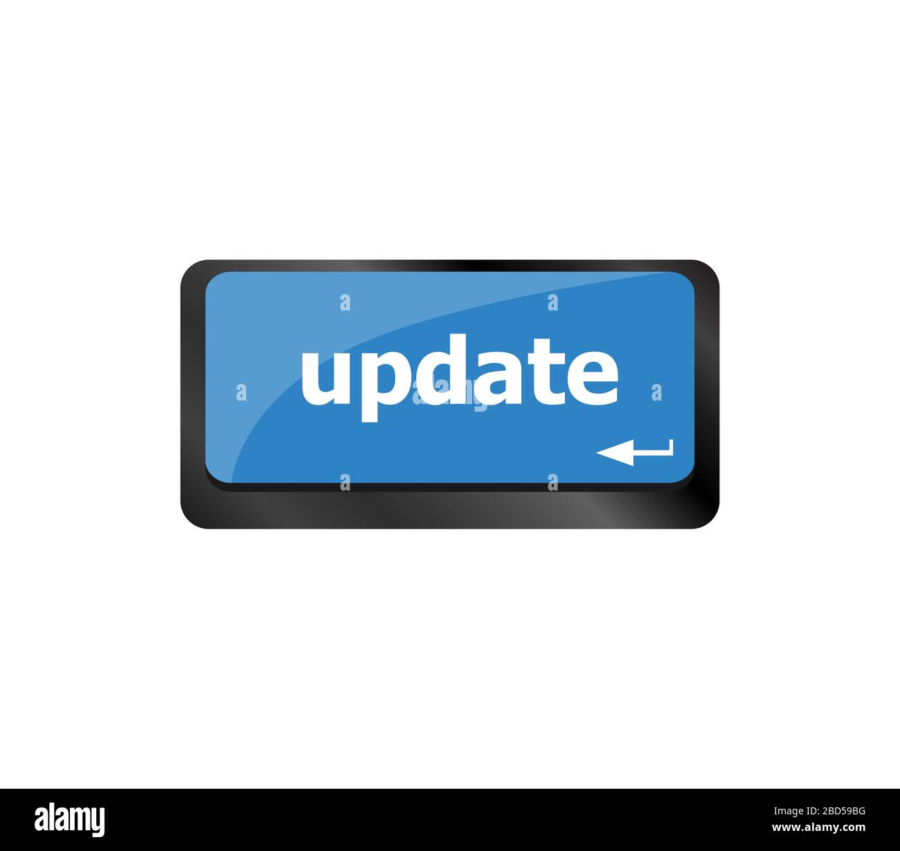 tasti della tastiera del computer con parola di aggiornamento Foto Stock