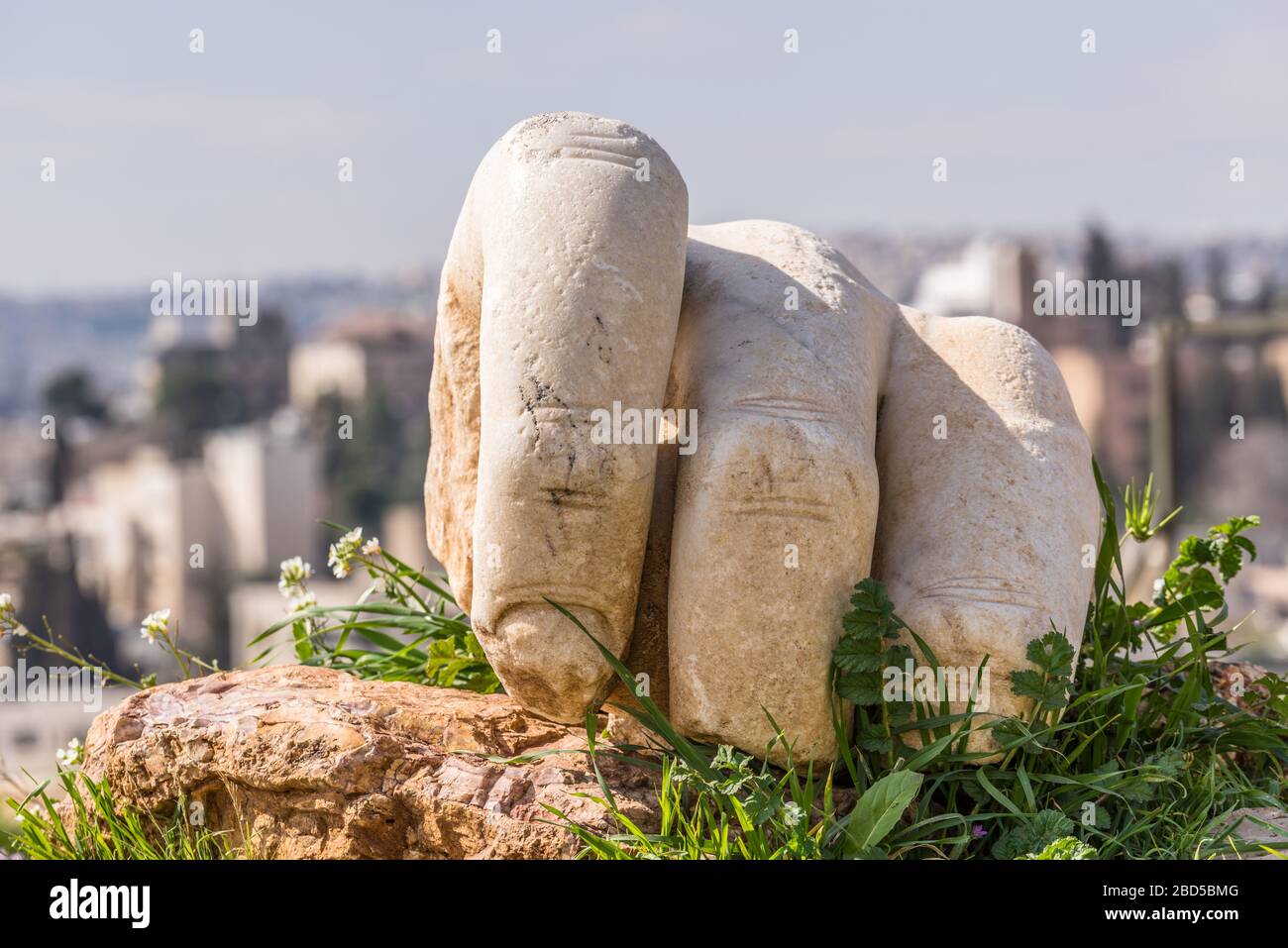 Mano di Ercole a Citadel Hill, Giordania Foto Stock