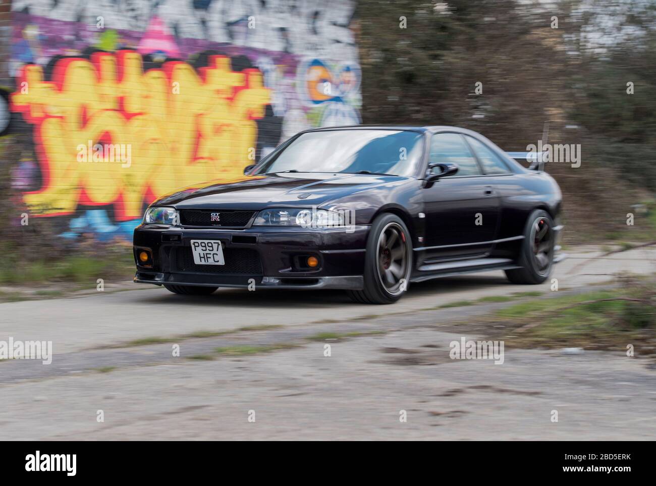 R33 Nissan Skyline 1990 supercar giapponese Foto Stock