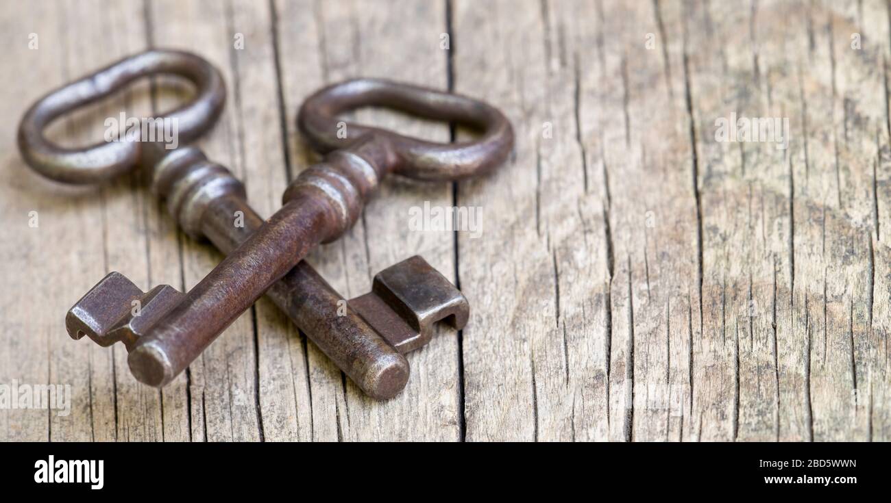 Banner Web delle chiavi, situazione win-win, concetto vincitore Foto Stock