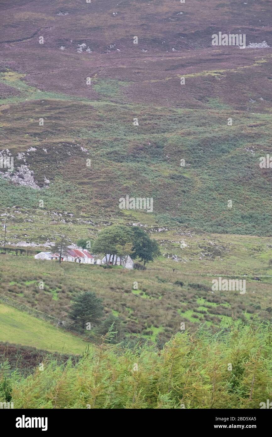 Azienda agricola a Dunree; Donegal; Irlanda; Foto Stock