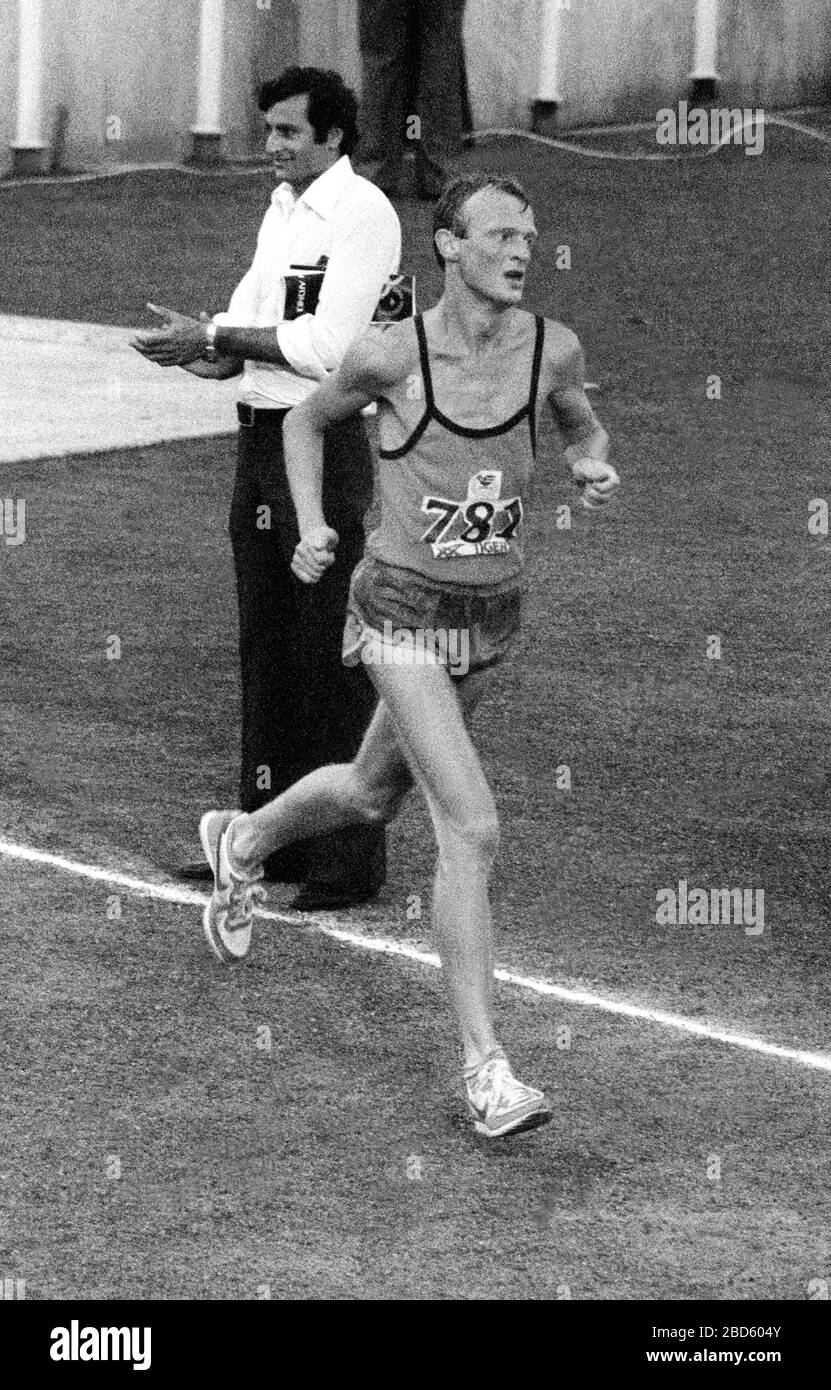 KJELL ERIK STÅHL maratona svedese al Campionato europeo di Stoccarda 1986 Foto Stock