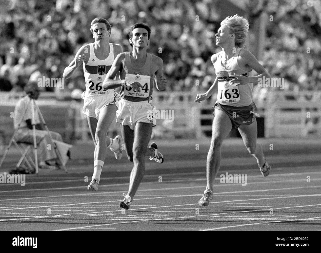 ERIC JOSJÖ Svedese runner a 400 m nel Campionato europeo di Athen 1982 Foto Stock