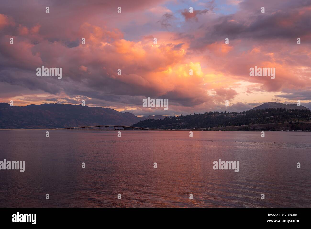 Kelowna Okanagan Lake Foto Stock