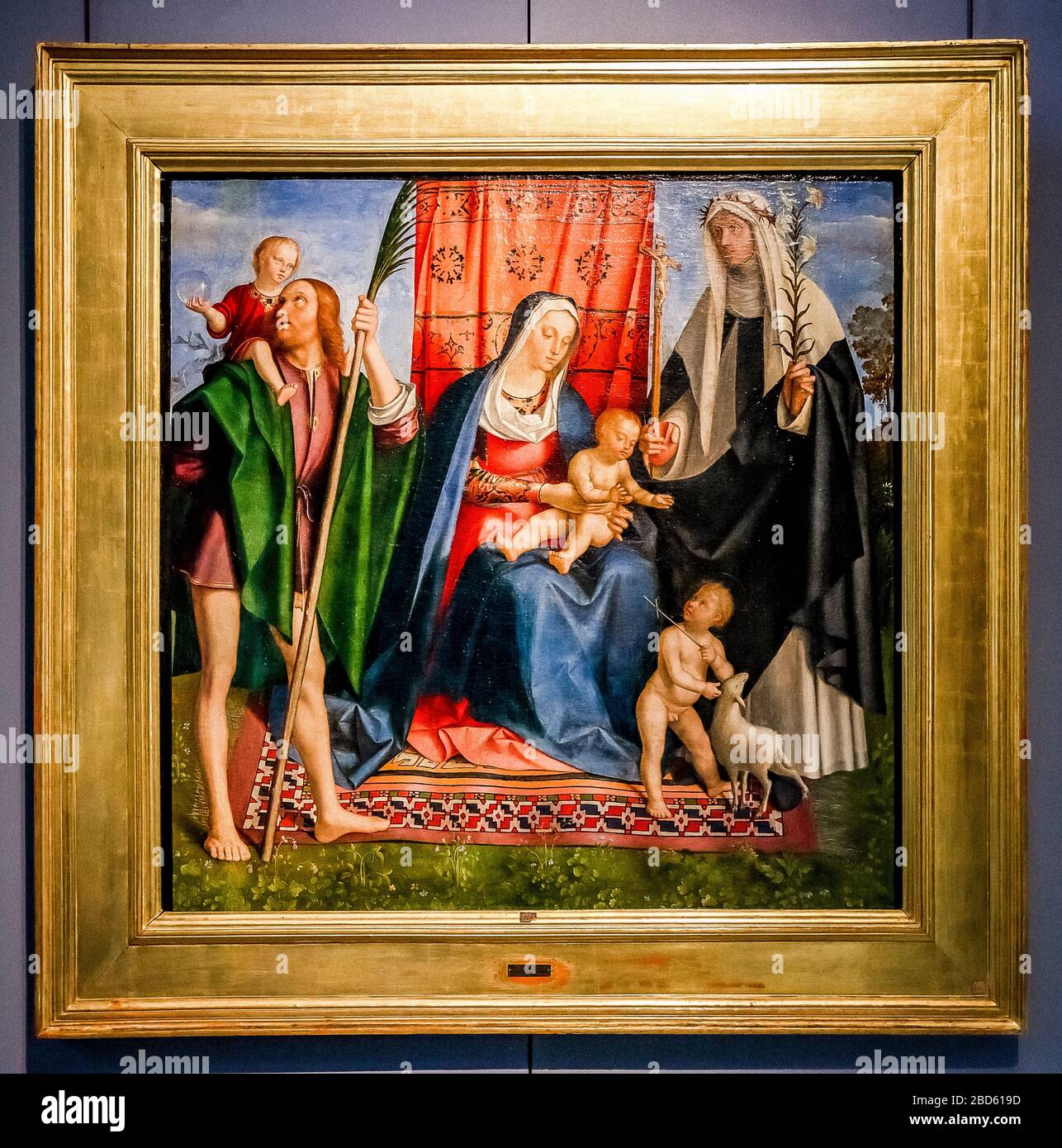 Italia Lombardia - Cremona - Museo Civico - 'Ala Ponzone' - Galeazzo campi - Madonna con Bambino e Santi Foto Stock