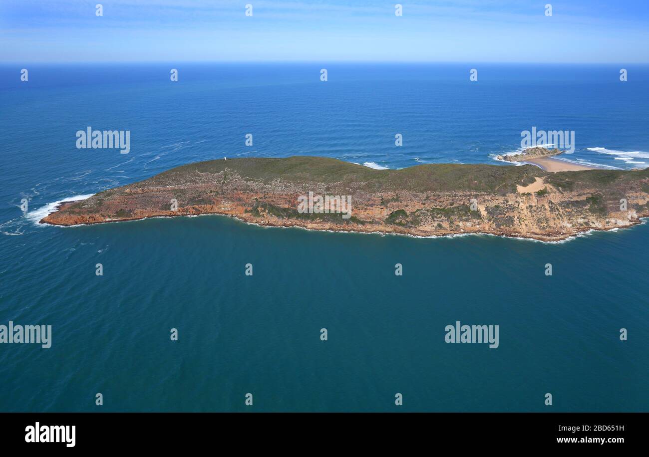 Foto aeree della penisola di Robbery nella baia di Plettenberg Foto Stock