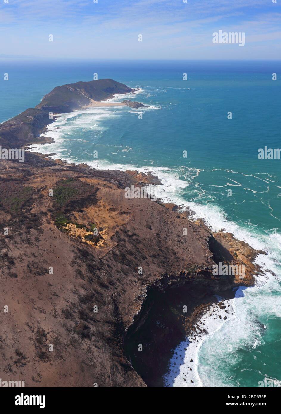 Foto aeree della penisola di Robbery nella baia di Plettenberg Foto Stock