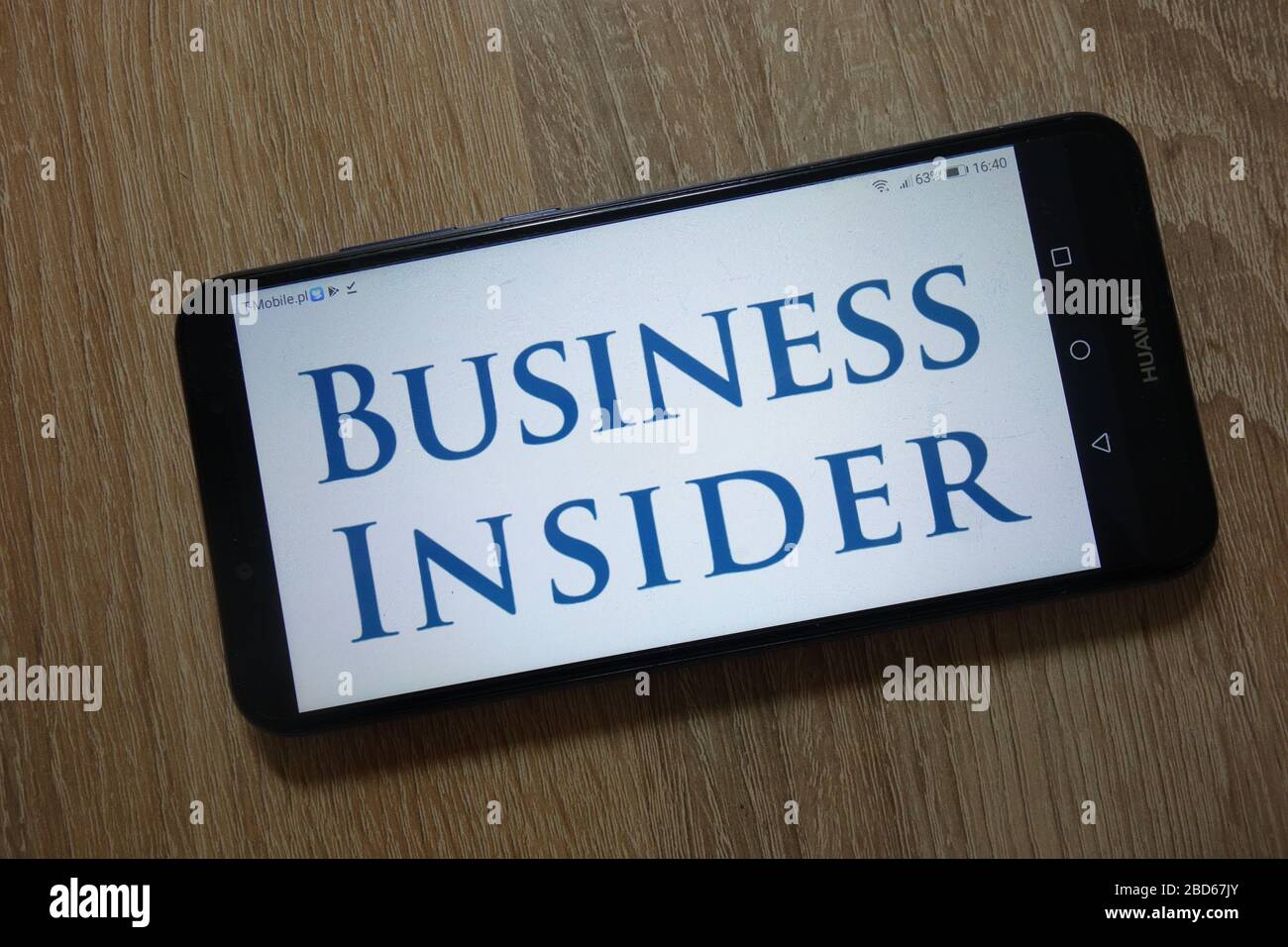 Logo Business Insider visualizzato sullo smartphone Foto Stock