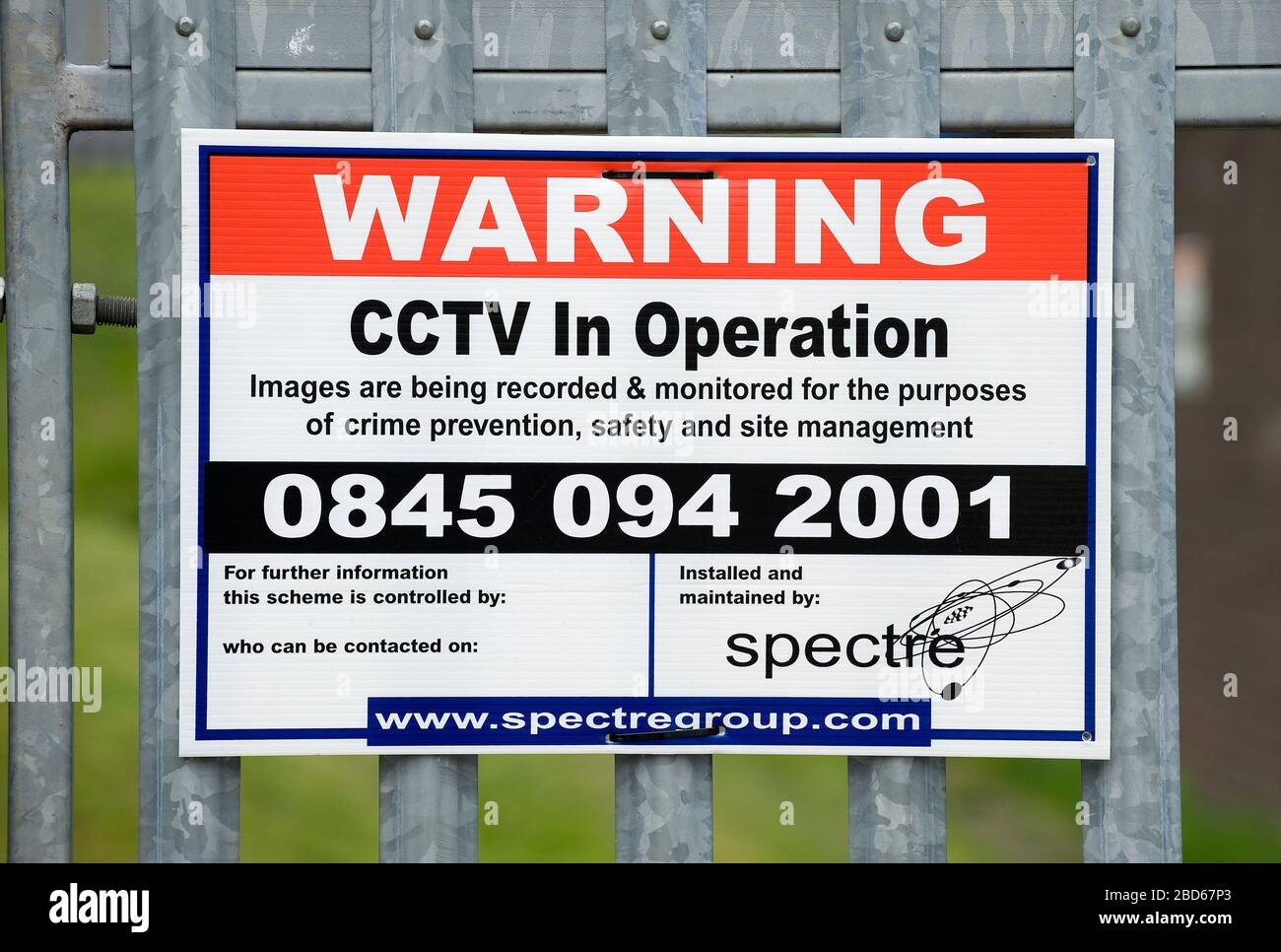 CCTV (televisione a circuito chiuso) segnale di avvertimento a Wolverhampton, Inghilterra, Regno Unito Foto Stock