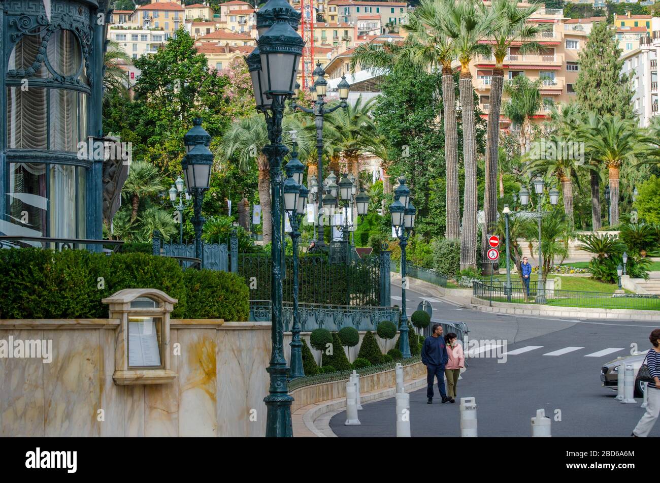 Vicino al Casinò di Monte Carlo e all'Hotel de Paris, Monte Carlo, Monaco, Francia, Europa Foto Stock
