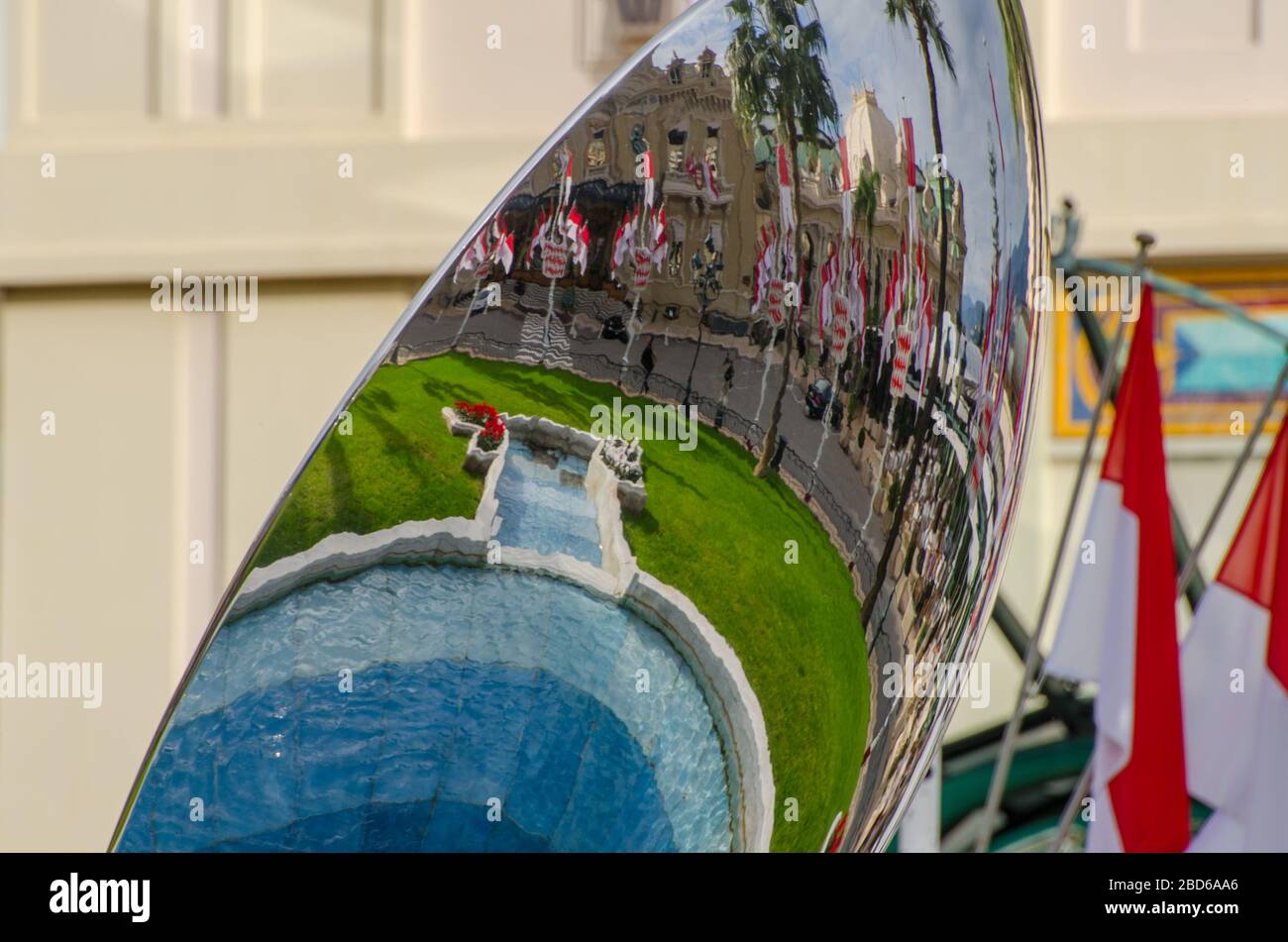 Riflessione del Casinò Monte Carlo a Monaco. Foto Stock