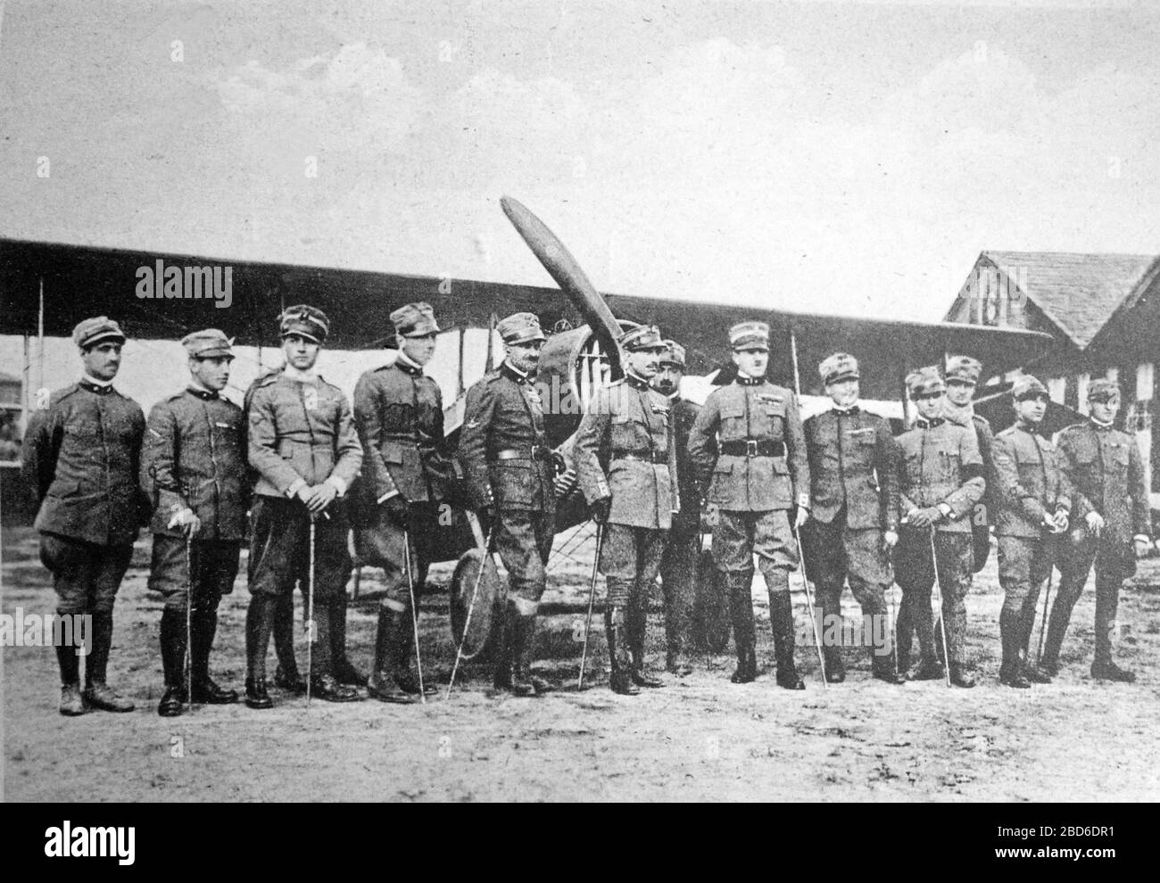 Aviatori italiani durante la prima guerra mondiale del 1915-1918 Foto Stock
