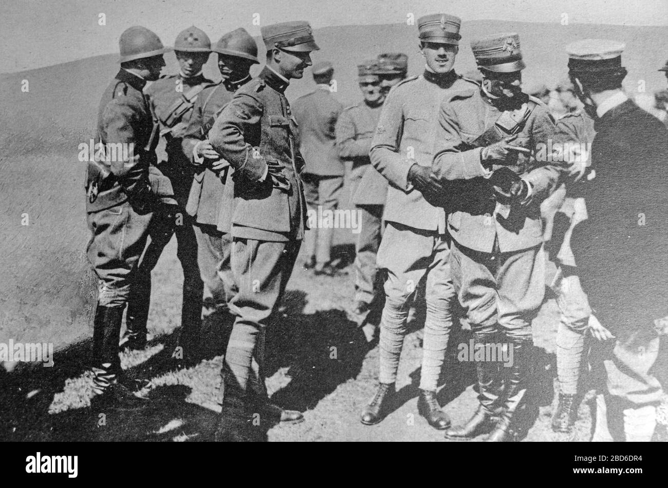 Aviatori italiani durante la prima guerra mondiale del 1915-1918 Foto Stock