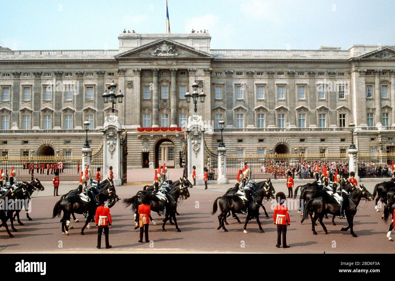 Residenza londinese della Regina Elisabetta II Buckingham Palace, Londra, Inghilterra. Foto Stock