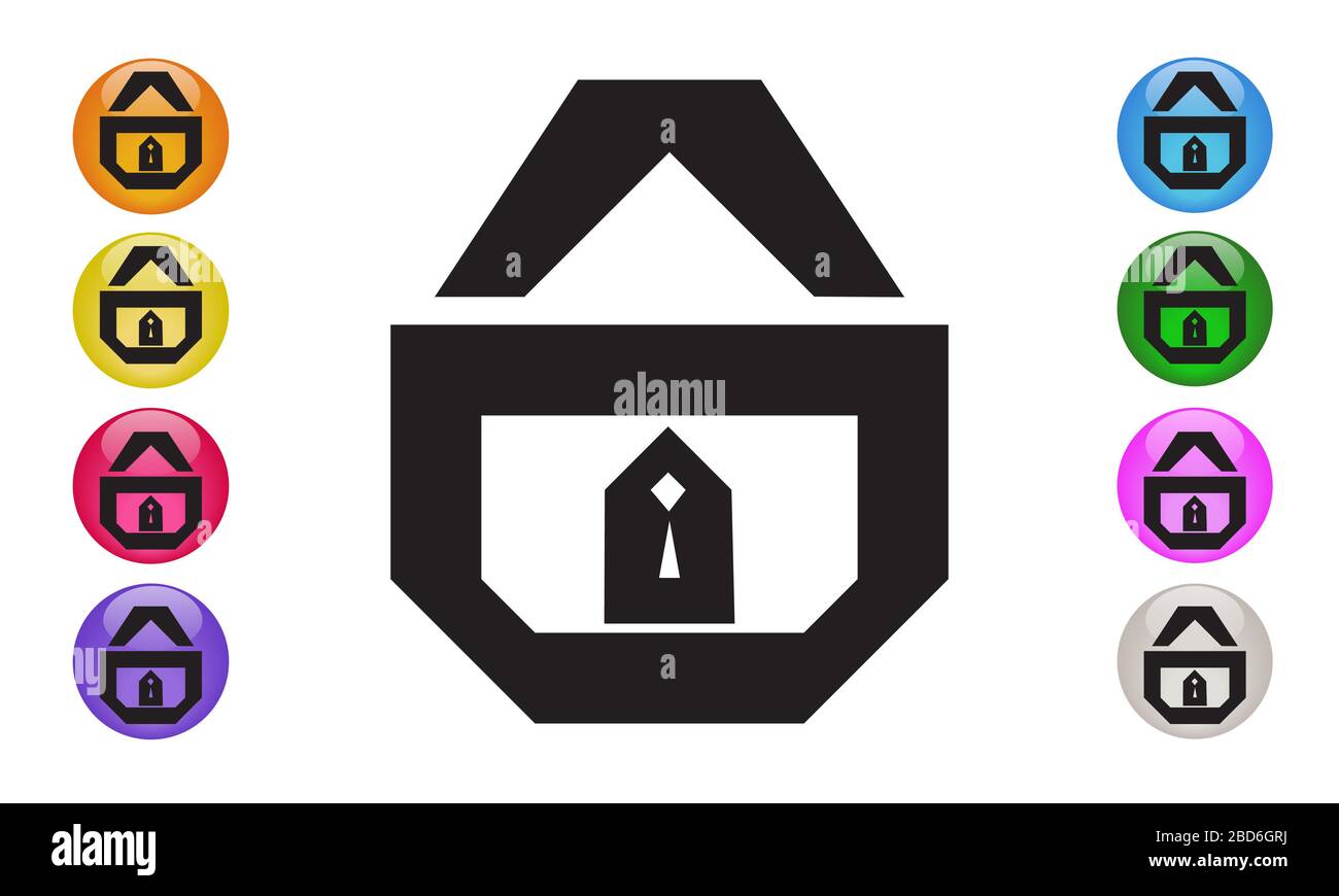 Icona a forma di lucchetto, illustrazione di stile moderno EPS 10 Foto Stock