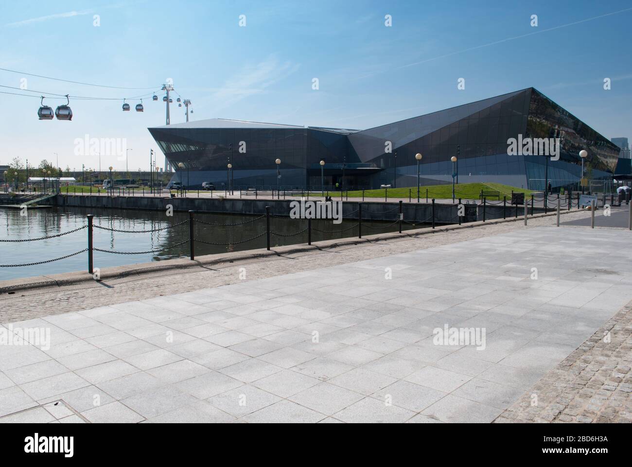 Greenwich Peninsula The Crystal Royal Victoria Dock, One Siemens Brothers Way, Royal Docks, London E16 1GB by Wilkinson Eyre Architects Perkins + Will Foto Stock