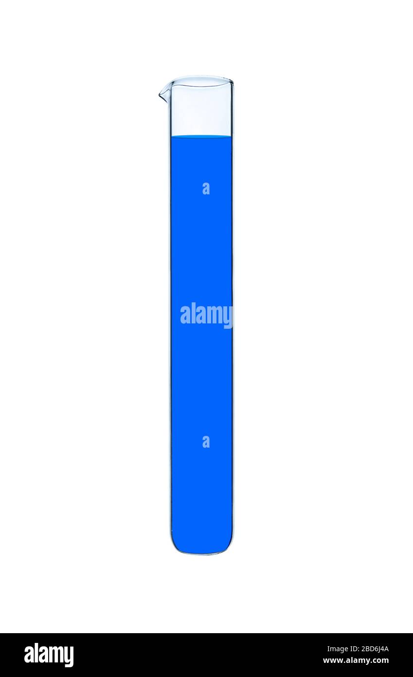 Un flacone da laboratorio con esami medici o vaccino, foto su sfondo bianco, isolato. Concetto di epidemia di coronavirus Foto Stock