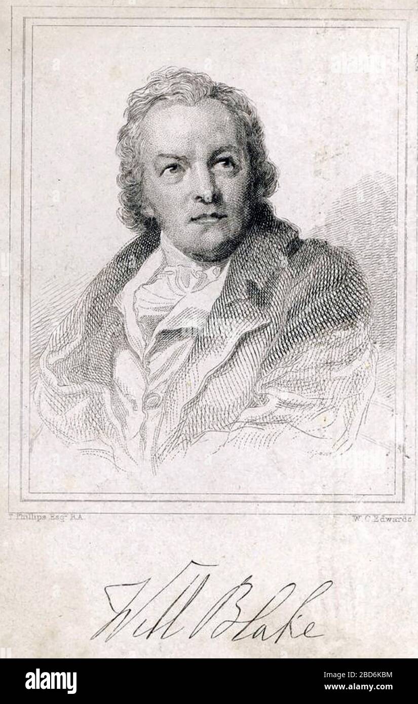 WILLIAM BLAKE (1757-1827) poeta inglese nel 1807 Foto Stock