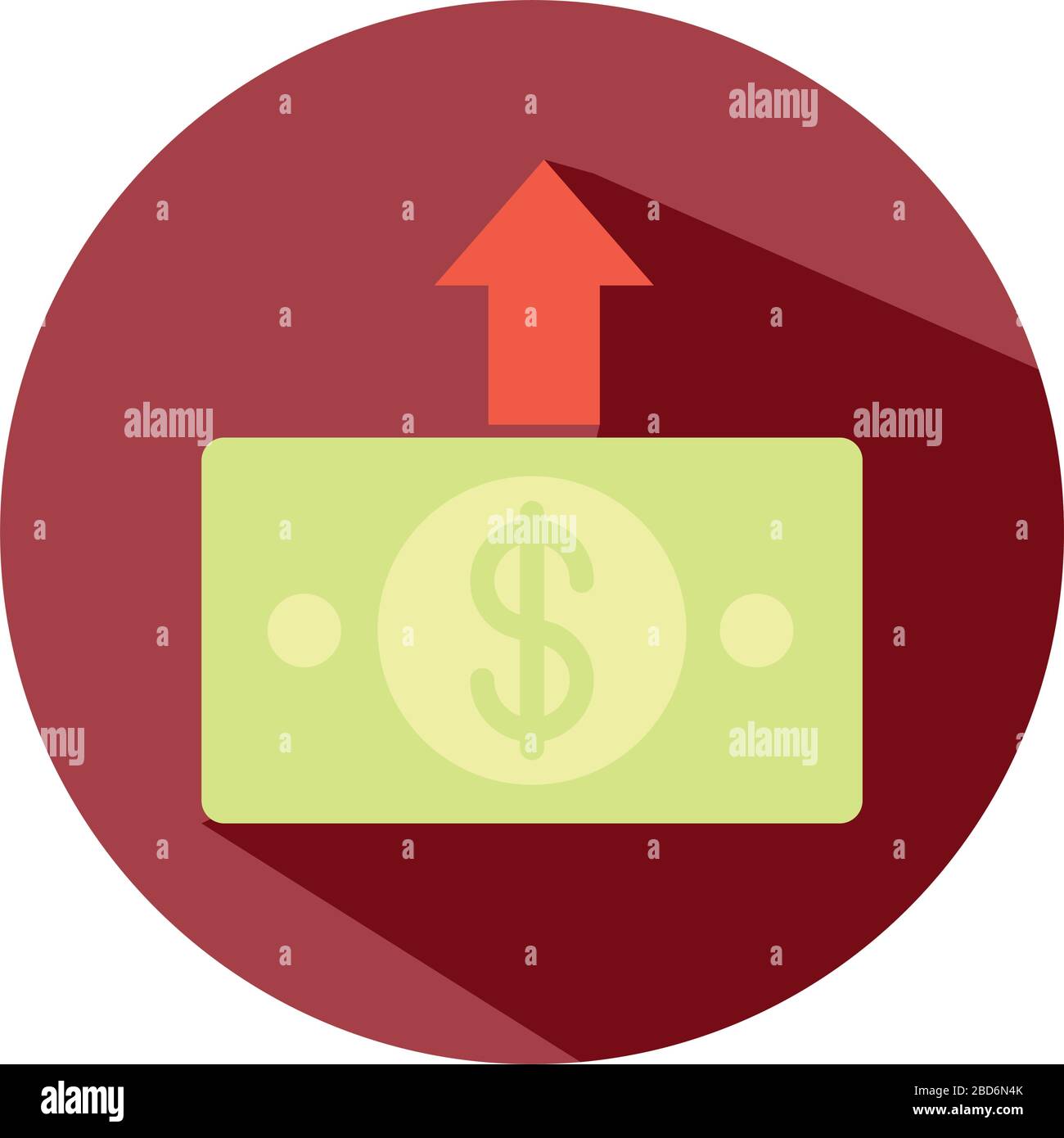 tendenza all'aumento delle banconote in denaro, aumento dei prezzi dei prodotti alimentari, illustrazione vettoriale con icone a blocchi Illustrazione Vettoriale