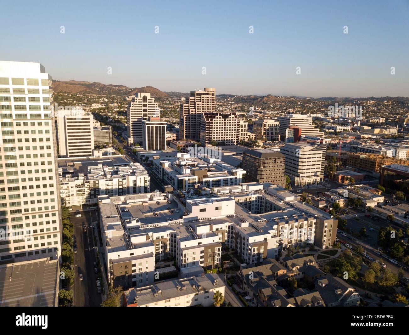 Vista aerea di Glendale, California Foto Stock