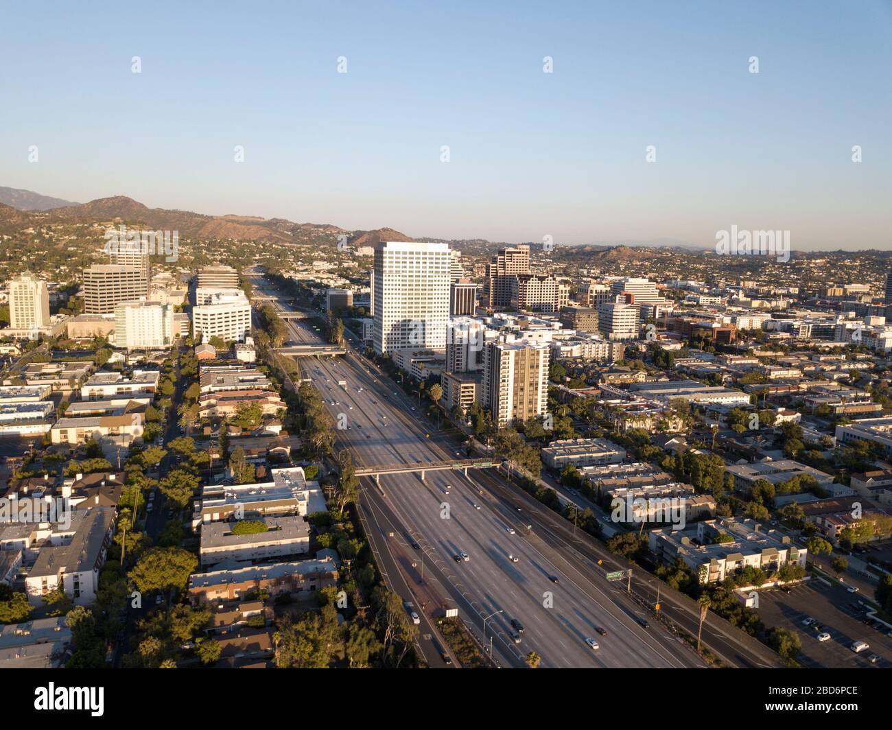 Vista aerea di Glendale, California Foto Stock