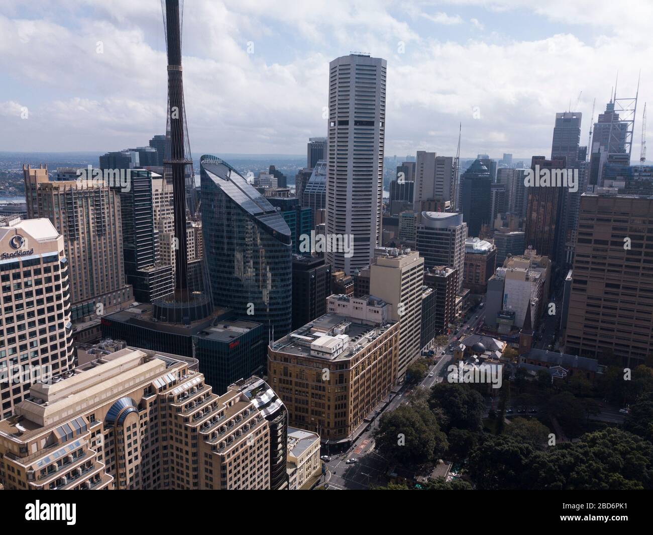 Vista aerea del quartiere centrale degli affari del centro di Sydney, Australia Foto Stock