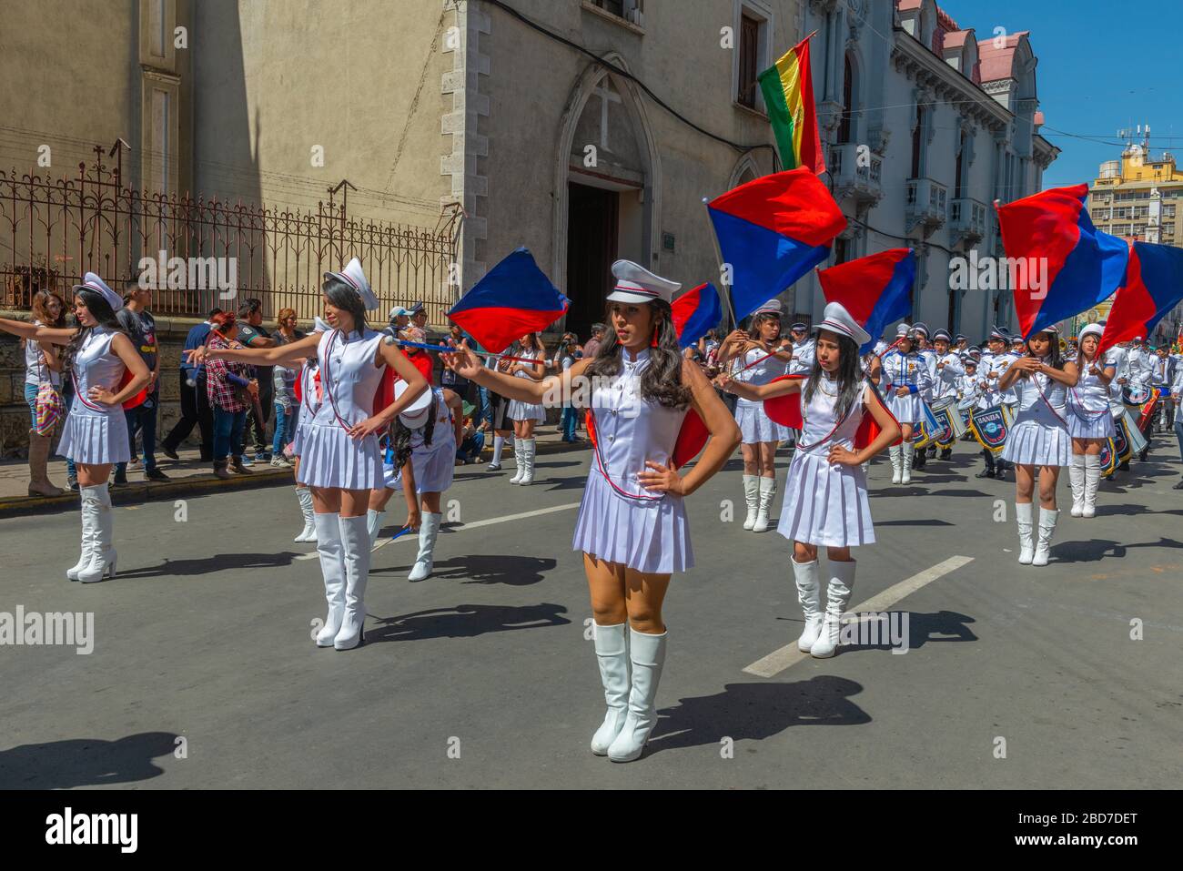 Parade, Virgen de Urkupina Festival, Cochabamba, Dipartimento di Cochabamba, Bolivia Foto Stock
