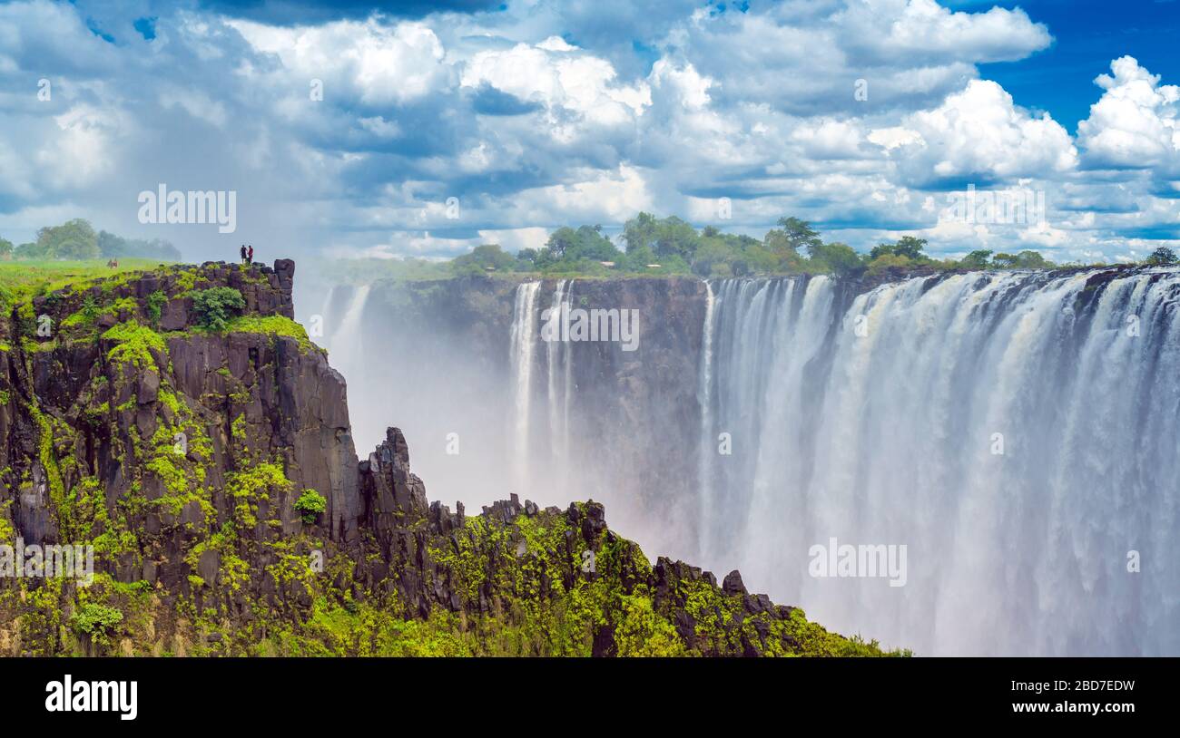 Cascate Vittoria sul fiume Zambesi in Sud Africa Foto stock - Alamy