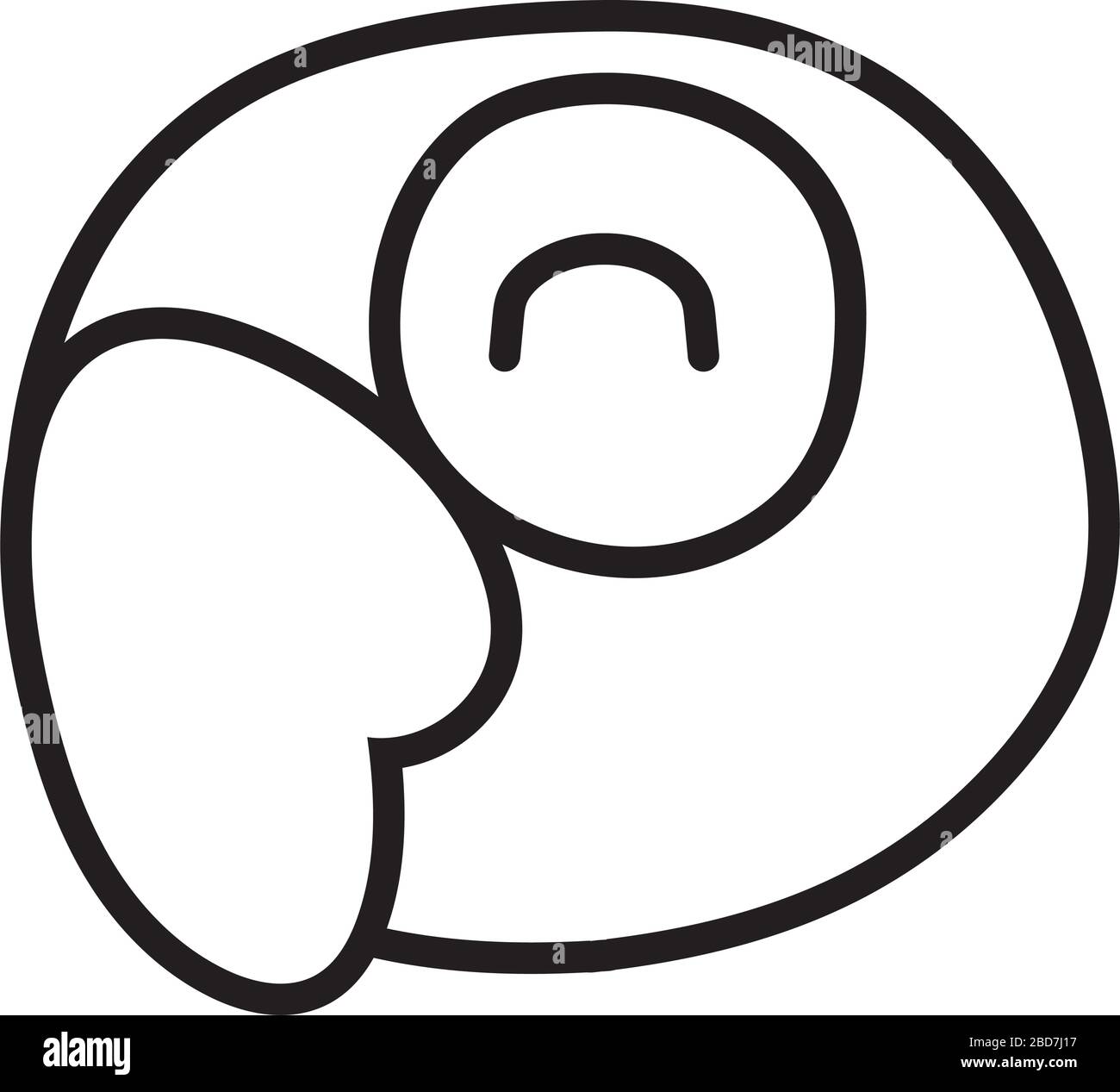 carino pappagallo stile linea uccello Illustrazione Vettoriale